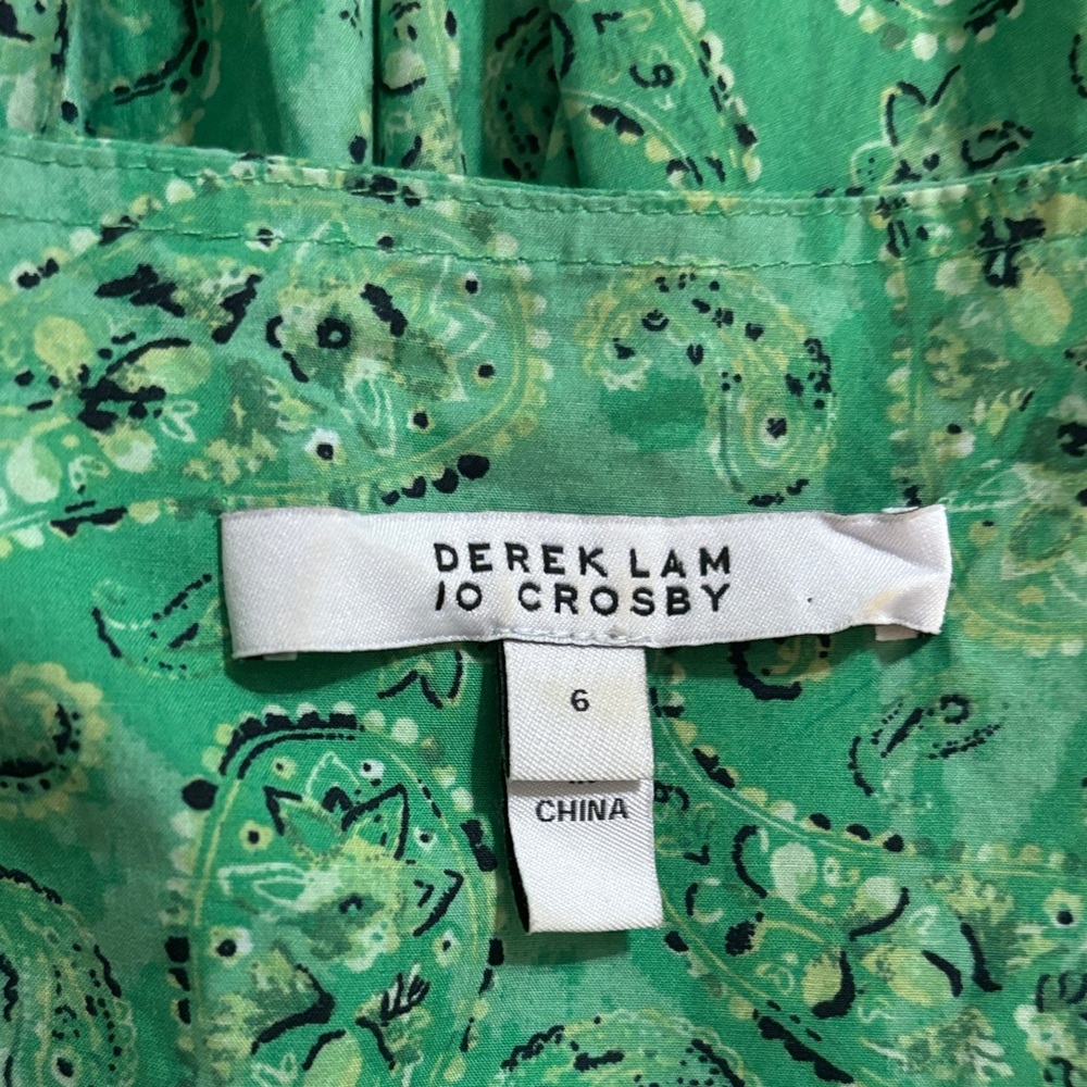 10 Crosby Derek Lam Green Maxi Dress - Picture 6 of 8